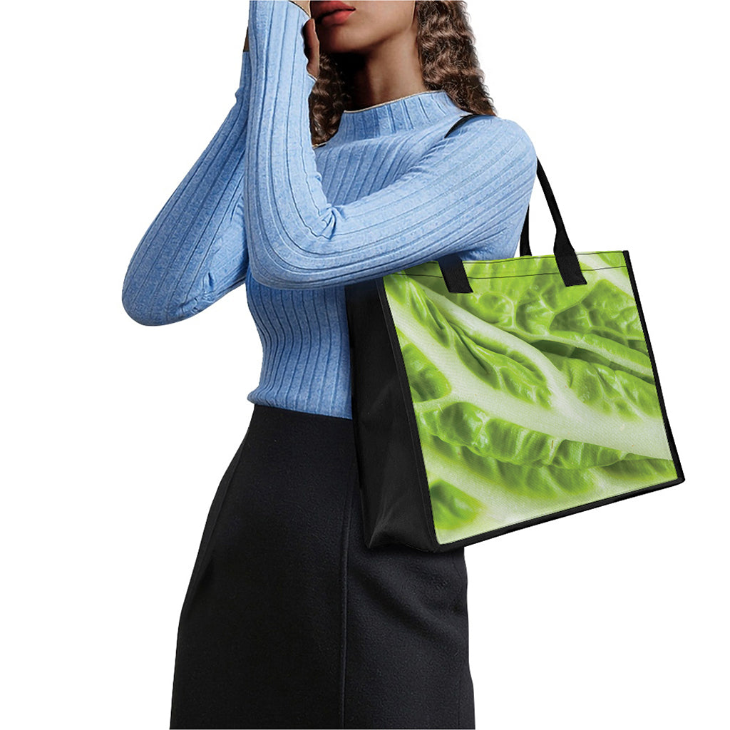 Chinese Cabbage Leaf Print Canvas Tote Bag