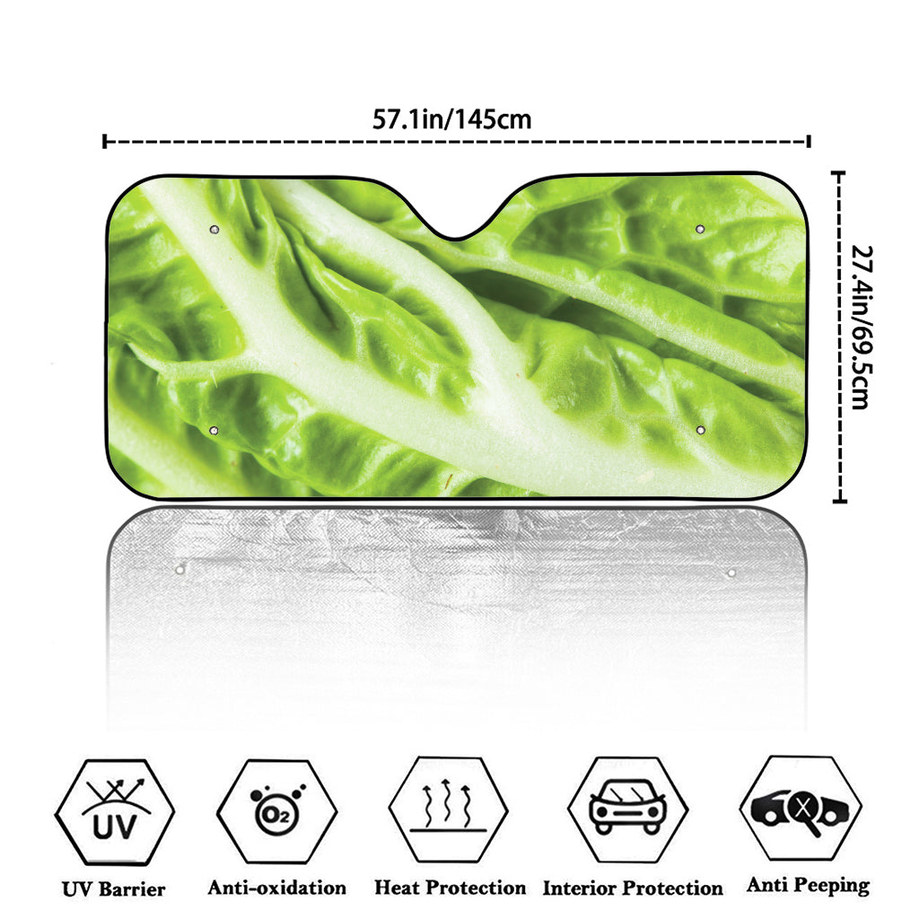 Chinese Cabbage Leaf Print Car Windshield Sun Shade