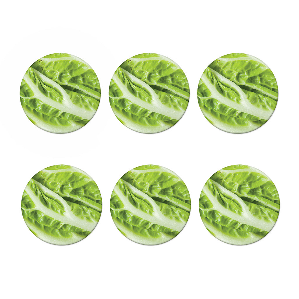 Chinese Cabbage Leaf Print Coaster Set