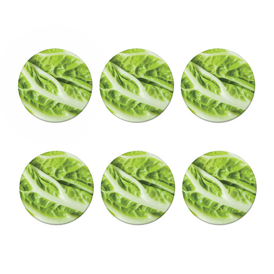 Chinese Cabbage Leaf Print Coaster Set