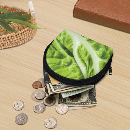 Chinese Cabbage Leaf Print Coin Purse
