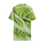 Chinese Cabbage Leaf Print Cotton Hawaiian Shirt
