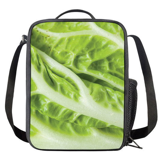 Chinese Cabbage Leaf Print Crossbody Lunch Bag