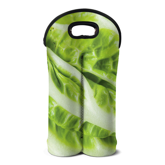 Chinese Cabbage Leaf Print Double Neoprene Wine Tote