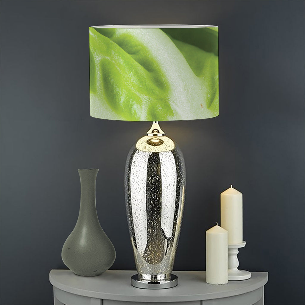 Chinese Cabbage Leaf Print Drum Lamp Shade