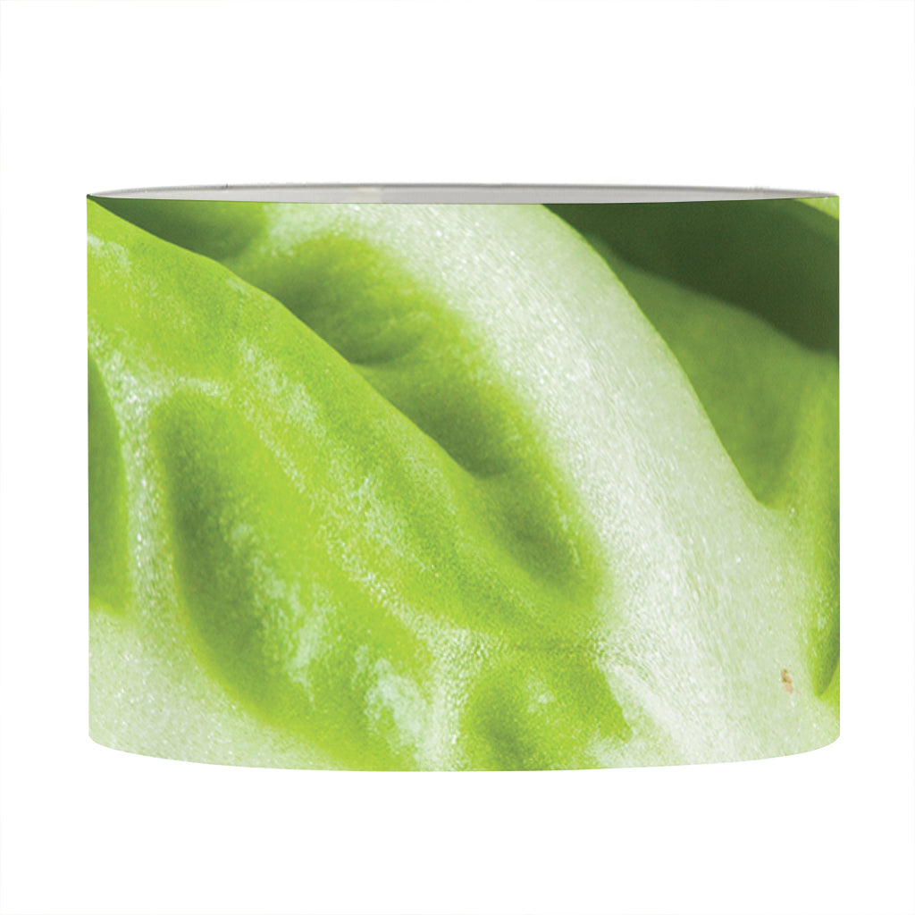 Chinese Cabbage Leaf Print Drum Lamp Shade