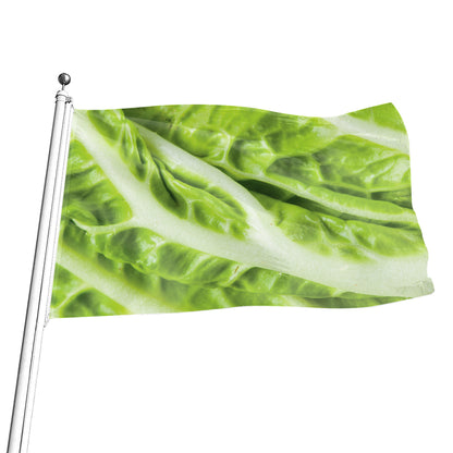 Chinese Cabbage Leaf Print Flag