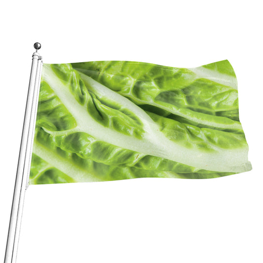 Chinese Cabbage Leaf Print Flag