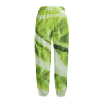 Chinese Cabbage Leaf Print Fleece Lined Knit Pants