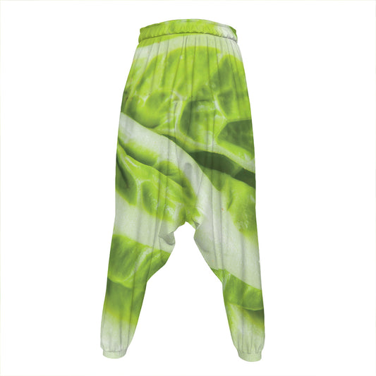 Chinese Cabbage Leaf Print Hammer Pants