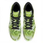 Chinese Cabbage Leaf Print High Top Leather Sneakers