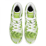 Chinese Cabbage Leaf Print High Top Leather Sneakers