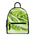 Chinese Cabbage Leaf Print Leather Backpack