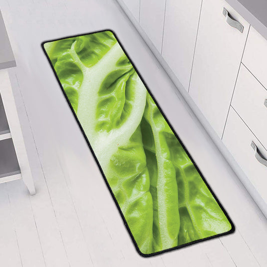 Chinese Cabbage Leaf Print Long Kitchen Mat