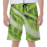 Chinese Cabbage Leaf Print Men's Beach Shorts