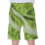 Chinese Cabbage Leaf Print Men's Beach Shorts