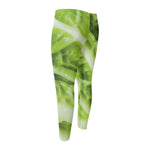 Chinese Cabbage Leaf Print Men's Compression Pants