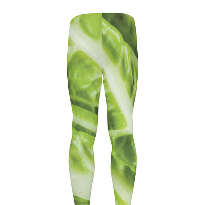 Chinese Cabbage Leaf Print Men's leggings