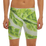 Chinese Cabbage Leaf Print Men's Long Boxer Briefs