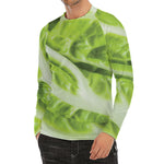 Chinese Cabbage Leaf Print Men's Long Sleeve Rash Guard