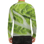 Chinese Cabbage Leaf Print Men's Long Sleeve Rash Guard