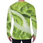 Chinese Cabbage Leaf Print Men's Long Sleeve T-Shirt