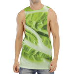 Chinese Cabbage Leaf Print Men's Muscle Tank Top