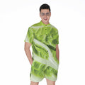 Chinese Cabbage Leaf Print Men's Romper
