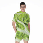 Chinese Cabbage Leaf Print Men's Rompers