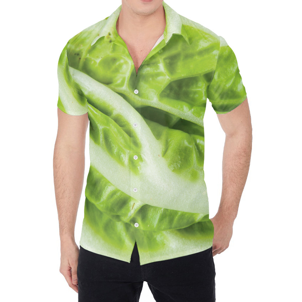 Chinese Cabbage Leaf Print Men's Shirt