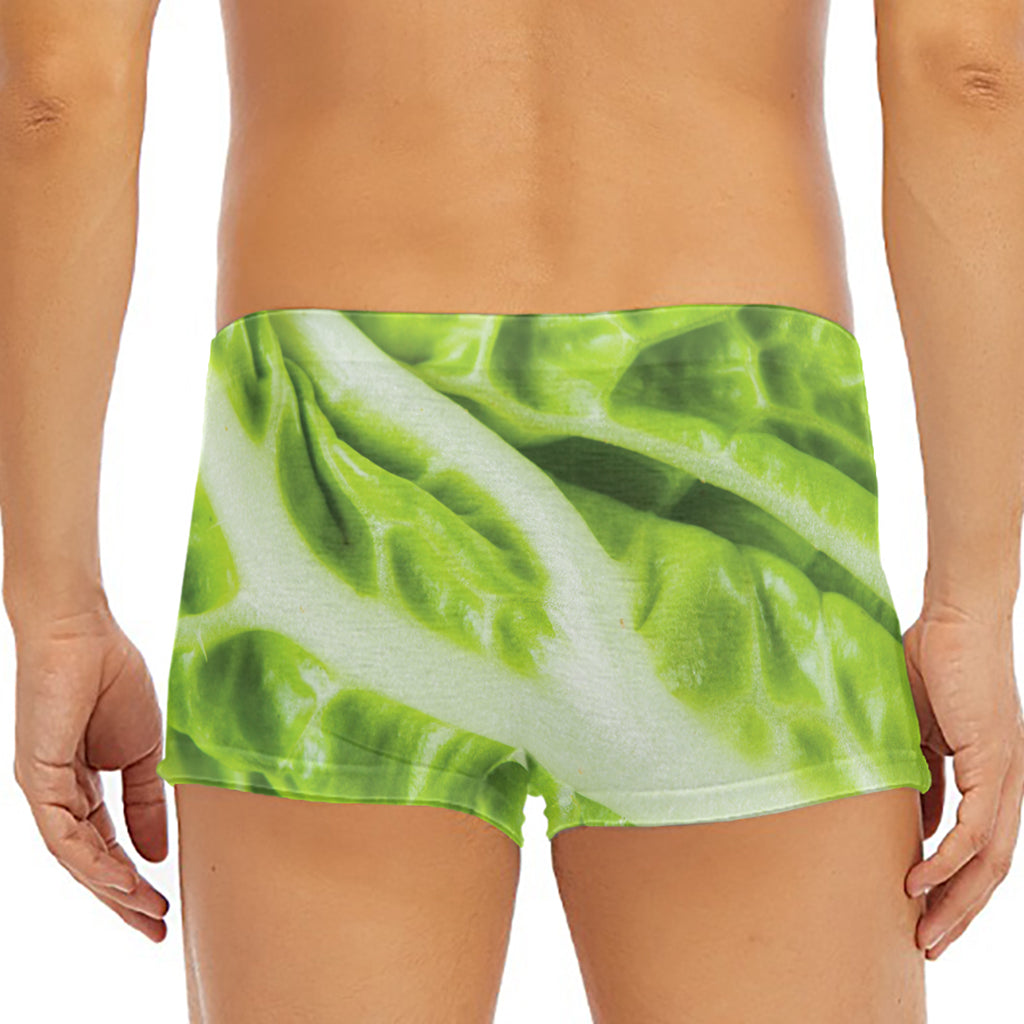 Chinese Cabbage Leaf Print Men's Short Boxer Briefs