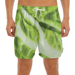 Chinese Cabbage Leaf Print Men's Split Running Shorts