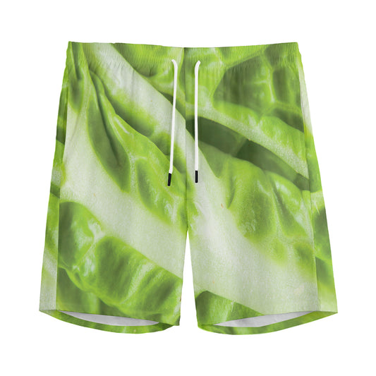 Chinese Cabbage Leaf Print Men's Sports Shorts