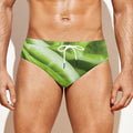 Chinese Cabbage Leaf Print Men's Swim Briefs