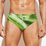 Chinese Cabbage Leaf Print Men's Swim Briefs