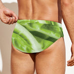 Chinese Cabbage Leaf Print Men's Swim Briefs