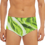 Chinese Cabbage Leaf Print Men's Triangle Swim Briefs