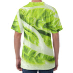 Chinese Cabbage Leaf Print Men's Velvet T-Shirt