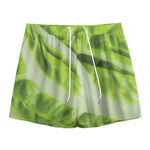 Chinese Cabbage Leaf Print Mesh Shorts