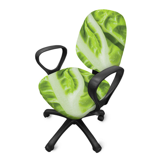 Chinese Cabbage Leaf Print Office Chair Cover