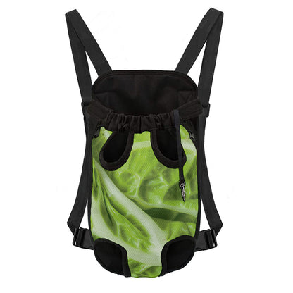 Chinese Cabbage Leaf Print Pet Carrier Backpack