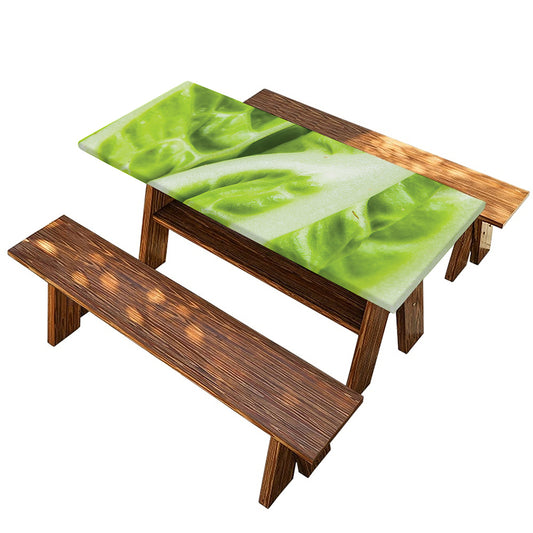 Chinese Cabbage Leaf Print Picnic Table Cover