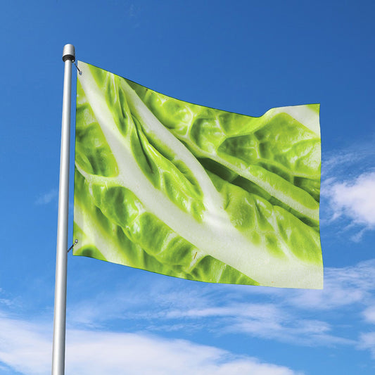 Chinese Cabbage Leaf Print Polyester Flag