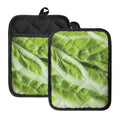 Chinese Cabbage Leaf Print Pot Holders With Pocket