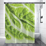 Chinese Cabbage Leaf Print Premium Shower Curtain