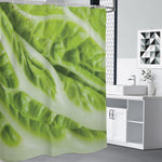 Chinese Cabbage Leaf Print Premium Shower Curtain