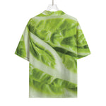 Chinese Cabbage Leaf Print Rayon Hawaiian Shirt