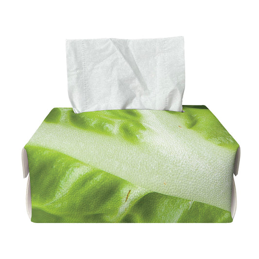 Chinese Cabbage Leaf Print Rectangle Tissue Box Cover