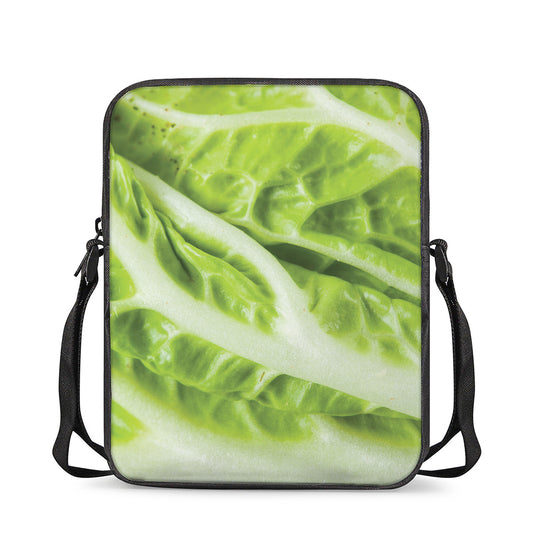 Chinese Cabbage Leaf Print Rectangular Crossbody Bag