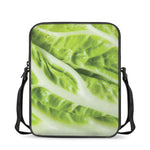 Chinese Cabbage Leaf Print Rectangular Crossbody Bag